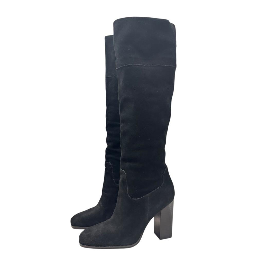 Marc Fisher Netty Black Suede Tall Knee Boot Sz 8.5